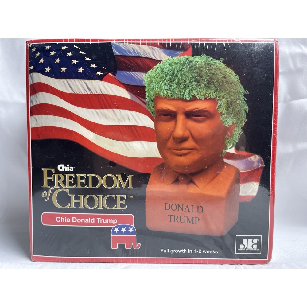 NEW Sealed ~ President Donald Trump Freedom of Choice Chia Pet Collectible